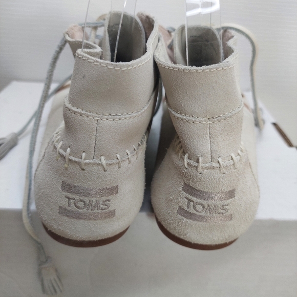 TOMS Embroidered Suede Leather Tribal Boots Size 10 - Picture 4 of 8